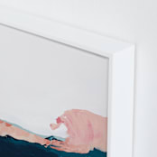"Santa Cruz Seascape Winter Swell" - Art Print in Blush by Caryn Owen - Frame Close-up