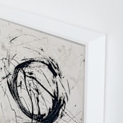 "Tour de Force I" - Art Print in Shades of Gray by Carmen Guedez - Frame Close-up