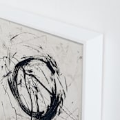 "Tour de Force I" - Art Print in Shades of Gray by Carmen Guedez - Frame Close-up