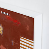 "RAW SIENNA & ROUGE" - Art Print in Mocha by Keren Toledano - Frame Close-up