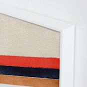 "Retro Stripes" - Art Print in White by Celeste Duffy - Frame Close-up