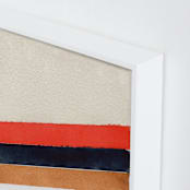 "Retro Stripes" - Art Print in White by Celeste Duffy - Frame Close-up