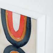 "Connections" - Art Print in White by Celeste Duffy - Frame Close-up
