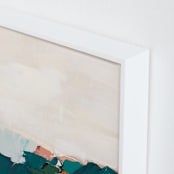 "Coastal Swell" - Art Print in White by Caryn Owen - Frame Close-up