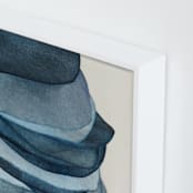 "Sky Pebbles 4" - Art Print in navy blue by Jenny Phillips - Frame Close-up
