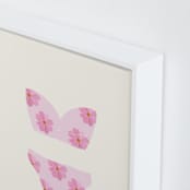 "Beach Day 1" - Art Print in Cotton Candy Pink by Johanne Dziemian - Frame Close-up