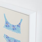 "Beach Day 2" - Art Print in Tender Blue by Johanne Dziemian - Frame Close-up