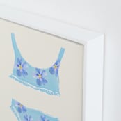 "Beach Day 2" - Art Print in Tender Blue by Johanne Dziemian - Frame Close-up