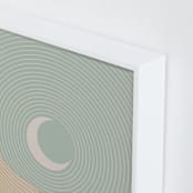"Sun and Moon II" - Art Print in Duck Egg Blue by Zani van Zyl - Frame Close-up