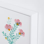 "Nurturing Home" - Art Print in Emerald Blue by Silvana Pacheco - Frame Close-up
