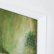 "Outrunning the Wind" - Art Print in Leafy Green by Stacy Kron - Frame Close-up