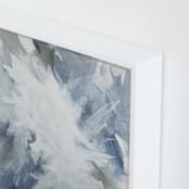"White Doves" - Art Print in washed indigo by Teodora Guererra - Frame Close-up