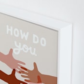 "How Do You Do" - Art Print in Natural by Francesca Iannaccone - Frame Close-up
