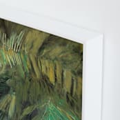 "Between Two Ferns" - Art Print in Lush Green by Stacy Kron - Frame Close-up