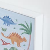 "Painted Dinos 2" - Art Print in Ocean by Teju Reval - Frame Close-up