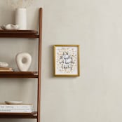 "Floral lyrics deck the halls" - Art Print in Golden effect by Rosana Laiz Blursbyai - In a Room