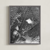 "Hiding in the Shadows" - Art Print in Charcoal Grey by Charlotte Mello Stevenson - Framed