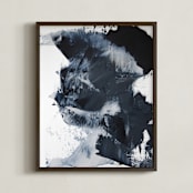 "Sketch 20 v.2" - Art Print in Navy Blue by Sara Kraus - Framed