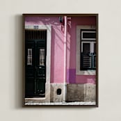"Lisbon Colorblock 1" - Art Print in Dusty Rose by Monica Gussow - Framed