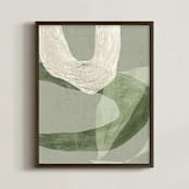 "Saged Presence II" - Art Print in Sagey Celadon by Tanya Lee Design - Framed