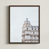 "Lofty London" - Art Print in Alice Blue by LindseyErin - Framed