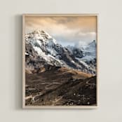 "On the ridge" - Art Print in earthy tone by Van Tsao - Framed
