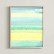 "Most Days" - Art Print in Sky Blue by Lindsay Megahed - Framed