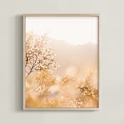 "Desert Blossom I" - Art Print in Blush by Heather Deffense - Framed