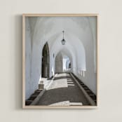 "Portugal III" - Art Print in Plaster Greige by Taryn Schumacher - Framed