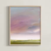 "Before The Storm II" - Art Print in peach by Lindsay Megahed - Framed