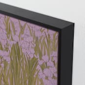 "Iris Garden" - Art Print in Dusty Lavender by Britt Friesell - Frame Close-up