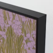 "Iris Garden" - Art Print in Dusty Lavender by Britt Friesell - Frame Close-up