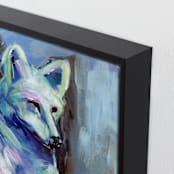 "Wild Hunter" - Art Print in Blue by Lauren Rutley - Frame Close-up