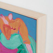 "Secrets" - Art Print in Teal by Maran Ree Whiting - Frame Close-up