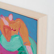 "Secrets" - Art Print in Teal by Maran Ree Whiting - Frame Close-up