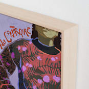 "On the Contrary" - Art Print in Orchid by Jess Franks - Frame Close-up