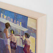 "Lemonade Stand" - Art Print in Dusty Violet by Marie Stone - Frame Close-up