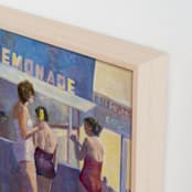 "Lemonade Stand" - Art Print in Dusty Violet by Marie Stone - Frame Close-up
