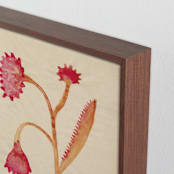 "Dream Garden Blooms 3" - Art Print in Crimson Red by Alisa Galitsyna - Frame Close-up