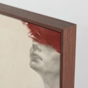 "Rojo" - Art Print in Vintage Tan by jinseikou - Frame Close-up
