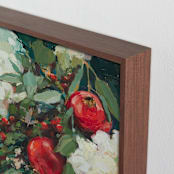 "Pomegranate" - Art Print in Crimson by Wendy Keller - Frame Close-up