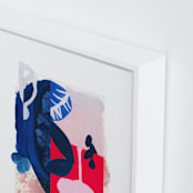 "In the Pink" - Art Print in Rose by Erin McCluskey Wheeler - Frame Close-up