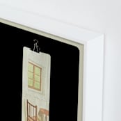 "Table For 1" - Art Print in Soft Oak by Selina Su - Frame Close-up