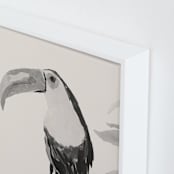 "Tropical Birds II" - Art Print in Sand by Teju Reval - Frame Close-up