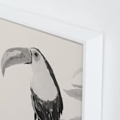 "Tropical Birds II" - Art Print in Sand by Teju Reval - Frame Close-up