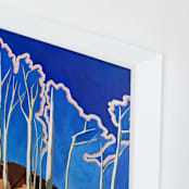 "Winter Forests Have Halos" - Art Print in Electric by Magan Ruthke - Frame Close-up