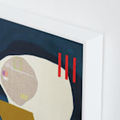 "CEPHEUS" - Art Print in Navy Blue by Keren Toledano - Frame Close-up