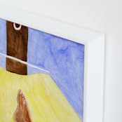 "Free to Pause" - Art Print in Banana by Akweley Creative - Frame Close-up