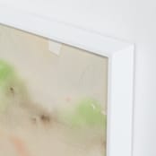 "A Secret Garden II" - Art Print in Beige by M Gloria Hunter - Frame Close-up