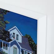 "Moonlight and Fireflies" - Art Print in Summer Night by Carol C. Young - Frame Close-up